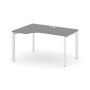 Стайл Проджект Некст SN-59P.SPA-021(L) (Серый пепел/Белый металл) Стол рабочий эргономичный, левый