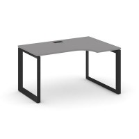 Стайл Проджект Некст SN-59O.SPA-002(R) (Серый пепел/Черный металл) Стол рабочий эргономичный, правый