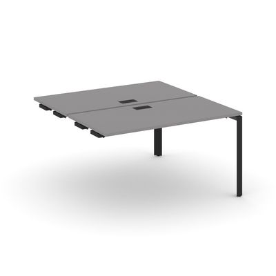 Стайл Проджект Некст SN-59P.DPRS-023 (Серый пепел/Черный металл) Стол приставка к опорным элементам