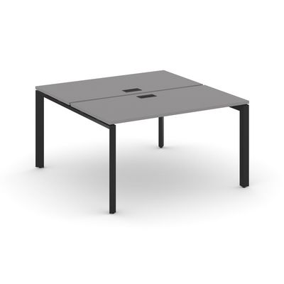 Стайл Проджект Некст SN-59P.DRS-013 (Серый пепел/Черный металл) Рабочая станция двухсторонняя