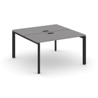 Стайл Проджект Некст SN-59P.DRS-023 (Серый пепел/Черный металл) Рабочая станция двухсторонняя