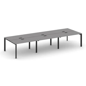 SN-59P.DRS-061 (Серый пепел/Черный металл) Рабочая станция двухсторонняя
