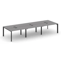 SN-59P.DRS-081 (Серый пепел/Черный металл) Рабочая станция двухсторонняя