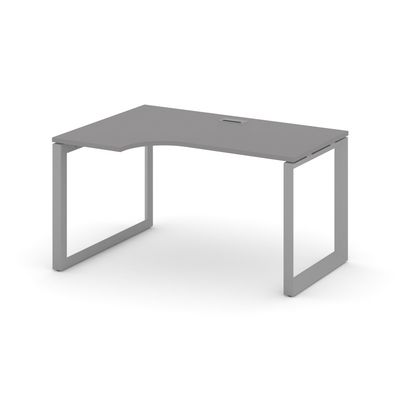 Стайл Проджект Некст SN-59O.SPA-012(L) (Серый пепел/Серый металл) Стол рабочий эргономичный, левый