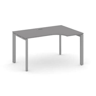 Стайл Проджект Некст SN-59P.SPA-021(R) (Серый пепел/Серый металл) Стол рабочий эргономичный, правый