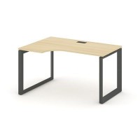 Style Project Next SN-59O.SPA-022(L) (Акация лорка/Антрацит металл) Стол рабочий эргономичный, левый