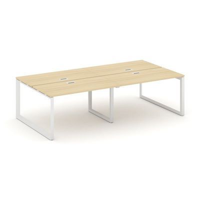 Style Project Next SN-59O.DRS-032 (Акация лорка/Белый металл) Рабочая станция двухсторонняя