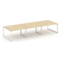 Style Project Next SN-59O.DRS-061 (Акация лорка/Белый металл) Рабочая станция двухсторонняя