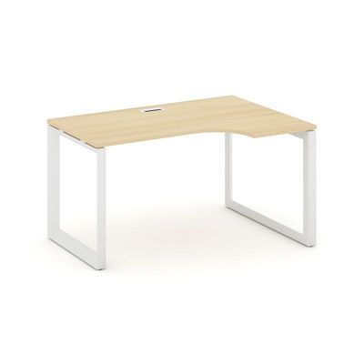 Style Project Next SN-59O.SPA-001(R) (Акация лорка/Белый металл) Стол рабочий эргономичный, правый