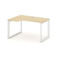 Style Project Next SN-59O.SPA-002(L) (Акация лорка/Белый металл) Стол рабочий эргономичный, левый