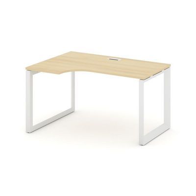 Style Project Next SN-59O.SPA-021(L) (Акация лорка/Белый металл) Стол рабочий эргономичный, левый