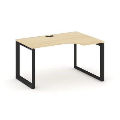 Style Project Next SN-59O.SPA-011(R) (Акация лорка/Черный металл) Стол рабочий эргономичный, правый