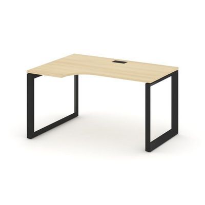 Style Project Next SN-59O.SPA-021(L) (Акация лорка/Черный металл) Стол рабочий эргономичный, левый