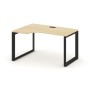 Style Project Next SN-59O.SPA-021(L) (Акация лорка/Черный металл) Стол рабочий эргономичный, левый