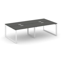 Style Project Next SN-59O.DRS-042 (Антрацит/Белый металл) Рабочая станция двухсторонняя