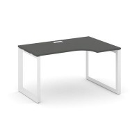 Style Project Next SN-59O.SPA-012(R) (Антрацит/Белый металл) Стол рабочий эргономичный, правый