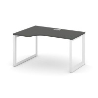 Style Project Next SN-59O.SPA-021(L) (Антрацит/Белый металл) Стол рабочий эргономичный, левый