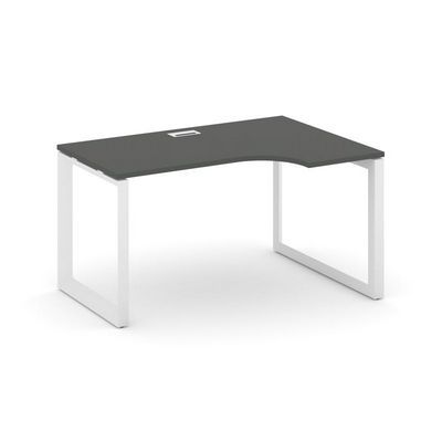 Style Project Next SN-59O.SPA-021(R) (Антрацит/Белый металл) Стол рабочий эргономичный, правый