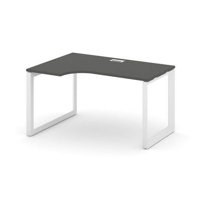 Style Project Next SN-59O.SPA-022(L) (Антрацит/Белый металл) Стол рабочий эргономичный, левый