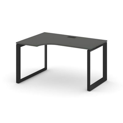Style Project Next SN-59O.SPA-011(L) (Антрацит/Черный металл) Стол рабочий эргономичный, левый