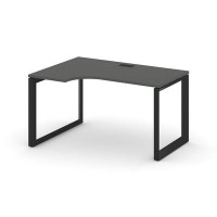 Style Project Next SN-59O.SPA-012(L) (Антрацит/Черный металл) Стол рабочий эргономичный, левый