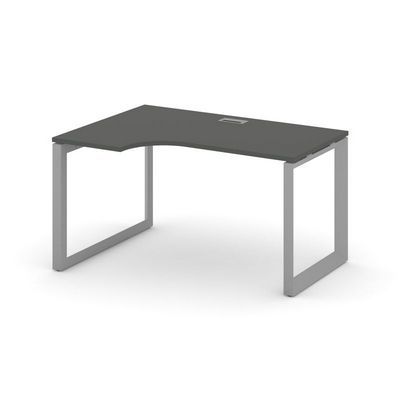 Style Project Next SN-59O.SPA-012(L) (Антрацит/Серый металл) Стол рабочий эргономичный, левый