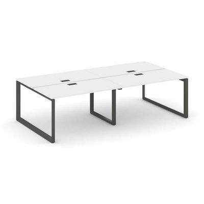 Style Project Next SN-59O.DRS-042 (Белый/Антрацит металл) Рабочая станция двухсторонняя