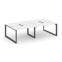 Style Project Next SN-59O.DRS-054 (Белый/Антрацит металл) Рабочая станция двухсторонняя