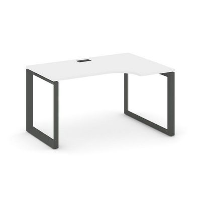Style Project Next SN-59O.SPA-001(R) (Белый/Антрацит металл) Стол рабочий эргономичный, правый