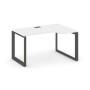 Style Project Next SN-59O.SPA-011(R) (Белый/Антрацит металл) Стол рабочий эргономичный, правый