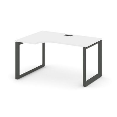 Style Project Next SN-59O.SPA-012(L) (Белый/Антрацит металл) Стол рабочий эргономичный, левый