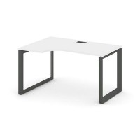 Style Project Next SN-59O.SPA-021(L) (Белый/Антрацит металл) Стол рабочий эргономичный, левый