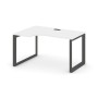 Style Project Next SN-59O.SPA-022(L) (Белый/Антрацит металл) Стол рабочий эргономичный, левый