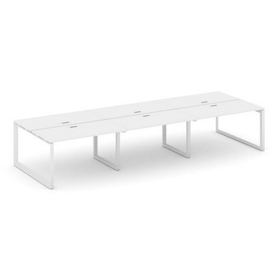 Style Project Next SN-59O.DRS-062 (Белый/Белый металл) Рабочая станция двухсторонняя