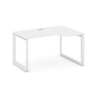 Style Project Next SN-59O.SPA-021(R) (Белый/Белый металл) Стол рабочий эргономичный, правый