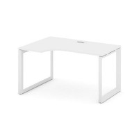 Style Project Next SN-59O.SPA-022(L) (Белый/Белый металл) Стол рабочий эргономичный, левый