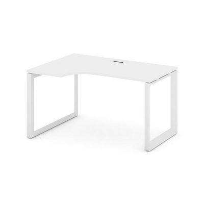 Style Project Next SN-59O.SPA-022(L) (Белый/Белый металл) Стол рабочий эргономичный, левый