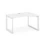 Style Project Next SN-59O.SPA-022(R) (Белый/Белый металл) Стол рабочий эргономичный, правый