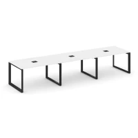 SN-59O.SPRG-021 (Белый/Черный металл) Стол переговорный
