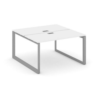 Style Project Next SN-59O.DRS-014 (Белый/Серый металл) Рабочая станция двухсторонняя