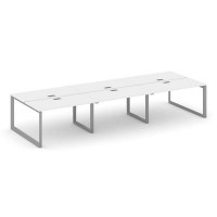 Style Project Next SN-59O.DRS-083 (Белый/Серый металл) Рабочая станция двухсторонняя