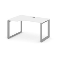 Style Project Next SN-59O.SPA-002(L) (Белый/Серый металл) Стол рабочий эргономичный, левый