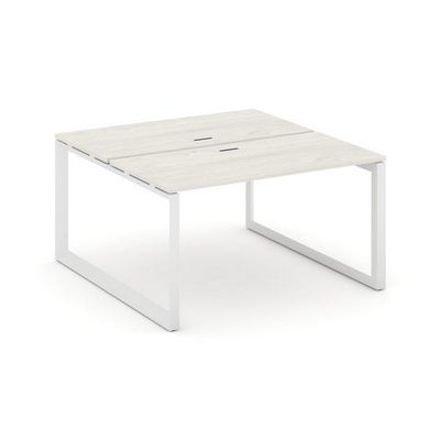 Style Project Next SN-59O.DRS-011 (Дуб наварра/Белый металл) Рабочая станция двухсторонняя