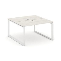 Style Project Next SN-59O.DRS-012 (Дуб наварра/Белый металл) Рабочая станция двухсторонняя