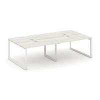 Style Project Next SN-59O.DRS-052 (Дуб наварра/Белый металл) Рабочая станция двухсторонняя