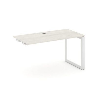 Style Project Next SN-59O.OPRS-013 (Дуб наварра/Белый металл) Стол приставка к опорным элементам