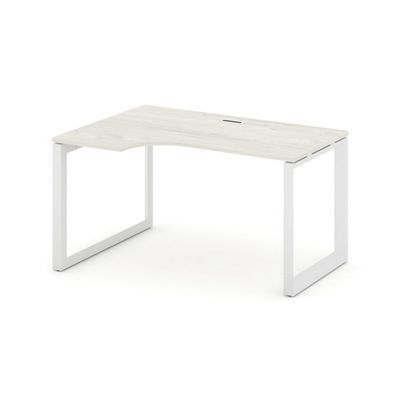 Style Project Next SN-59O.SPA-002(L) (Дуб наварра/Белый металл) Стол рабочий эргономичный, левый
