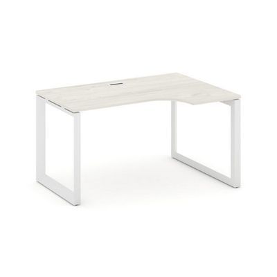 Style Project Next SN-59O.SPA-002(R) (Дуб наварра/Белый металл) Стол рабочий эргономичный, правый