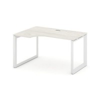 Style Project Next SN-59O.SPA-021(L) (Дуб наварра/Белый металл) Стол рабочий эргономичный, левый