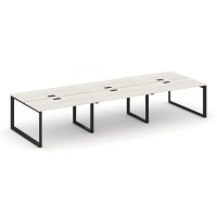 Style Project Next SN-59O.DRS-082 (Дуб наварра/Черный металл) Рабочая станция двухсторонняя